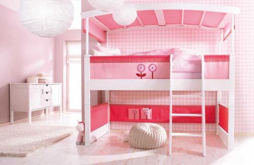 Hochbett Matti rosa